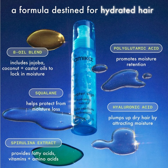 amika: Water Sign Hydrating Hair Oil 50ml - Picture 3 of 6